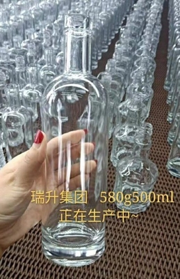 맞춤형 모양 슈퍼 플린트 유리 목걸이 250ml 뜨거운 소스 500ml 보드카 700ml 유리 음주 병