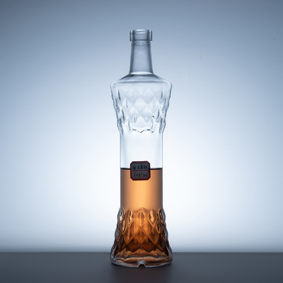 1 리터 위스키 유리 보드카 병 빈 스피릿 병 375ml 500ml 750ml 코크 뚜??
