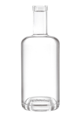 럭셔리 테킬라 알코올 슈퍼 플린트 유리 병 275ml 700ml 750ml 안쪽에 새겨진