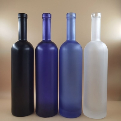 매트 블랙 진 꿀 알코올 음료 샴페인 병 유리 250ml 375ml 1000ml