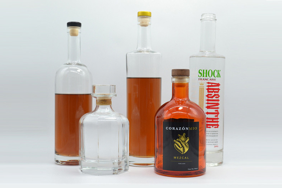슈퍼 플린트 커스텀 로고 100ml 350ml 550ml 750ml 테킬라 보드카 위스키 유리 병