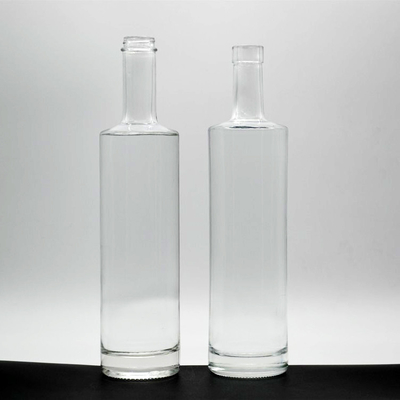 375ml 700ml 2리터 파란색 정사각형 유리 병 인쇄용 알코올 음주 보드카 럼 진
