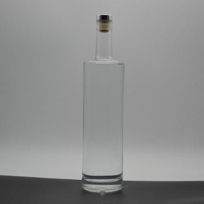 주문형 원형 어깨 스크린 인쇄 750ml 알코올 보드카를위한 얼음 흰 유리 병