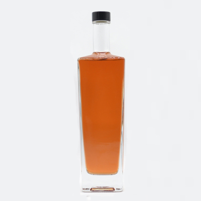 위스키 보드카 리코어 750ml 슈퍼 플린트 유리 재료와 빈 정사 유리 병