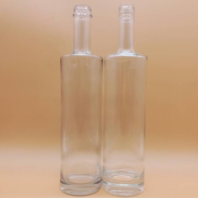 슈퍼 플린트 유리 목걸이 원형 700ml 코크 톱 맑은 진 병