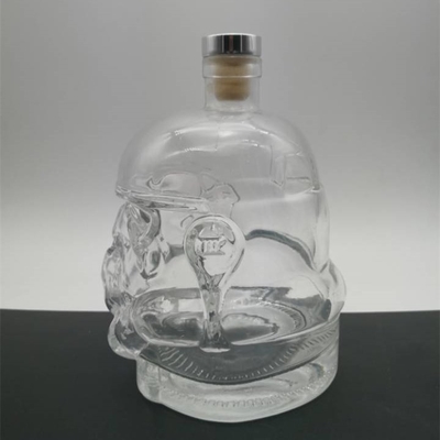 디칼 표면 처리 주문 디자인 750ml 유리 병 술 위스키 진 보드카