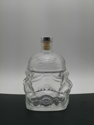 디칼 표면 처리 주문 디자인 750ml 유리 병 술 위스키 진 보드카