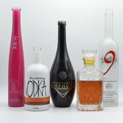 산업용 음료 750ml 고고 얇은 코크 톱 맑은 유리 병 무료 샘플