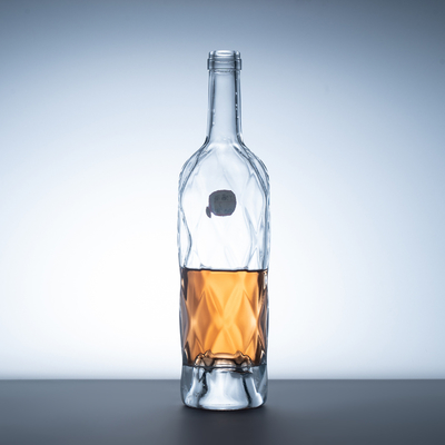 슈퍼 플린트 글래스 사용자 지정 로고 빈 750ml 200ml 375ml 술 럼 브랜디 위스키 병