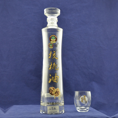 500ml 700ml 750ml 맞춤형 몸체 재료 흰 유리 목걸이 올리브 오일 브래니 병