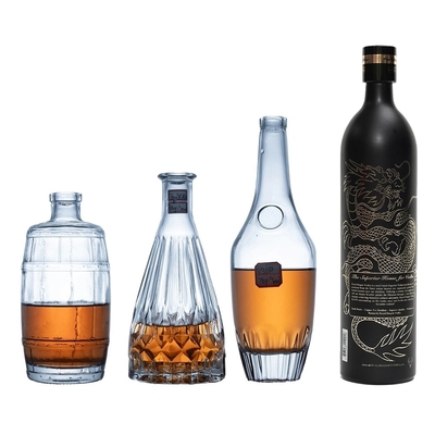 500ml 700ml 750ml 비어있는 위스키 럼 브랜디 음료 유리 술 병 와인