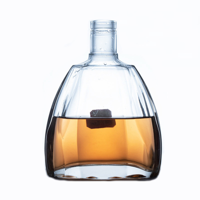 주문 750ml 음주 마취 브랜디 유리 병 고급 투명 700ml 빈 알코올