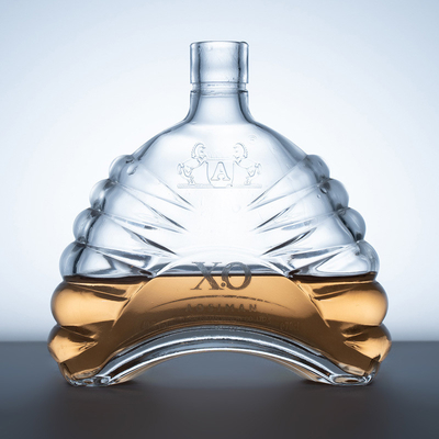 주문 750ml 음주 마취 브랜디 유리 병 고급 투명 700ml 빈 알코올