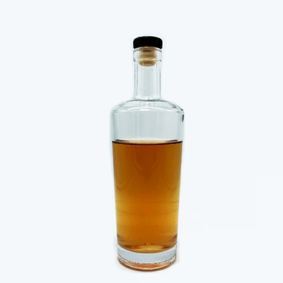 슈퍼 플린트 유리 재료 700ml 위스키 병 고급 디자인 사용 된 와인 유리 병
