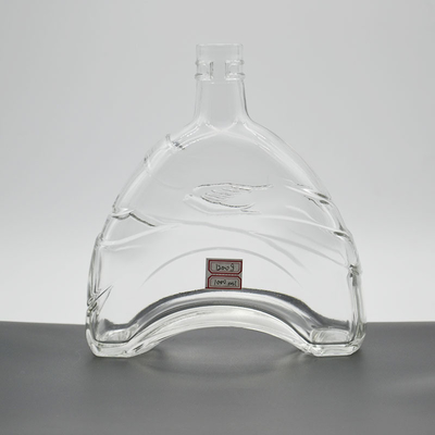 750ML 사용자 지정 스피릿 병 슈퍼 플린트 유리 재료 브랜디 유리 병 코크
