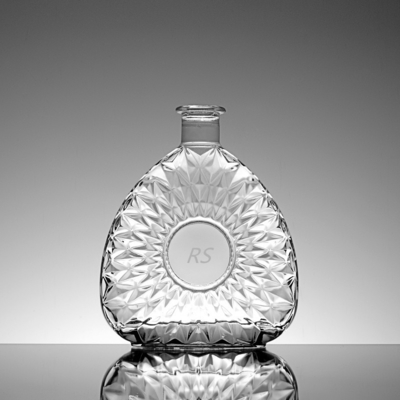 750ML 사용자 지정 스피릿 병 슈퍼 플린트 유리 재료 브랜디 유리 병 코크