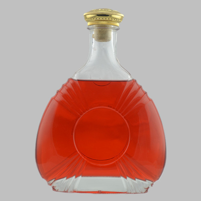 750ML 사용자 지정 스피릿 병 슈퍼 플린트 유리 재료 브랜디 유리 병 코크
