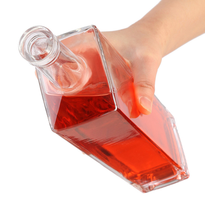 OEM 로고 디칼 1000ml 750ml 500ml 음주 병 코크 톱 뚜?? 이 있는 보드카 유리 병