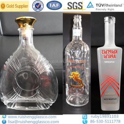OEM 맑은 유리 부드러운 음료 병 300ml 500ml 750ml 얼음 깊은 프로세스