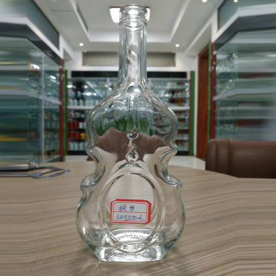 슈퍼 플린트 핫 스탬핑 500ml 700ml 750ml 리커 브랜디 유리 병 OEM