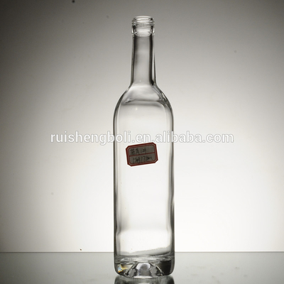 디칼 표면 처리 커스텀 자이언트 750ml 1000ml 빈 양조 진 럼 디칸터 알코올 음주 플룸 와인 유리 병