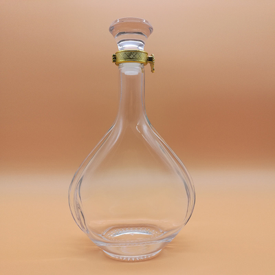 고도로 OEM / ODM를 위해 정제 된 맑은 플린트 500ml 사각형 유리 병