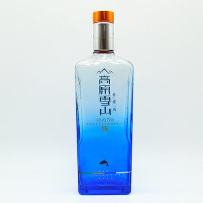 700ml 750ml 1 리터 주문 럼 알코올 병 슈퍼 플린트 유리 코크 막대기