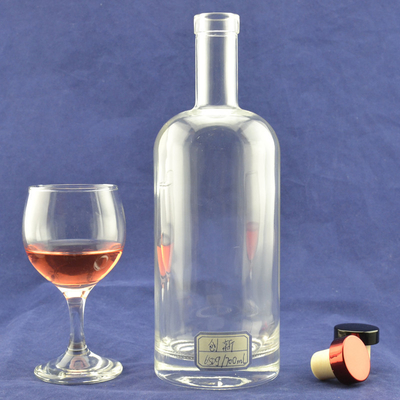 얼어붙은 슈퍼 플린트 700ml 빈 병 와인 데칼 로고 750ml 보드카 유리 병