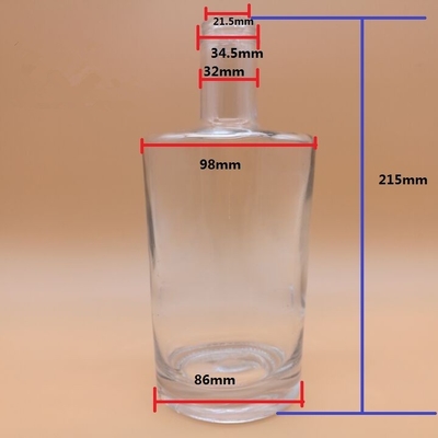 유리 위스키 병 750ml 용량 뚜?? 이 있는 유리 다른 심 공정 핫 스탬핑