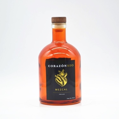 화려한 알코올 음료용 색상 녹음 가능한 테킬라 패턴 정사각형 유리 병 500ml