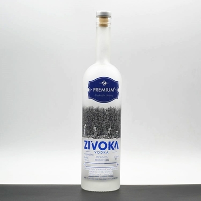 화려한 알코올 음료용 색상 녹음 가능한 테킬라 패턴 정사각형 유리 병 500ml