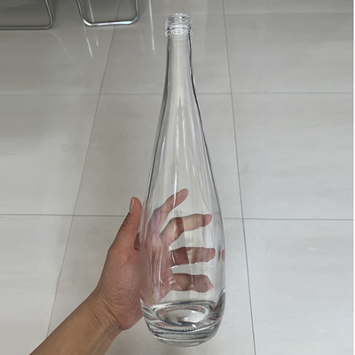 350ml 750ml 맑은 유리 물병 슈퍼 플린트 유리 재료에 맞춘 컬러 스프레이