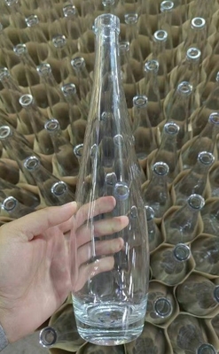 맞춤형 모양 내부 조각 200ml 375ml 맑은 병 보드카 테킬라 럼