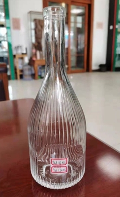 맞춤형 모양 내부 조각 200ml 375ml 맑은 병 보드카 테킬라 럼
