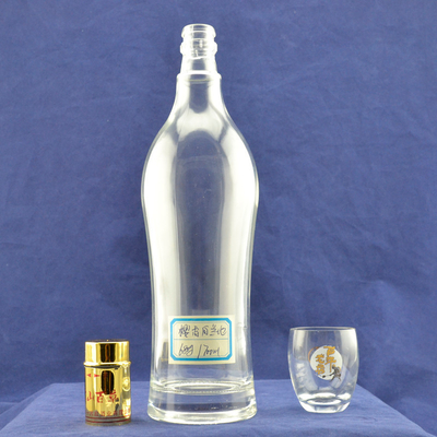 사용자 지정 로고 허용 맑은 흰색 750ml 술 병 럼 와드카 와 위스키