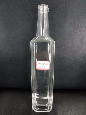 투명 하락 750ml 보드카 음주 유리 병 밀폐 유형 코크 / 나사 / 구알