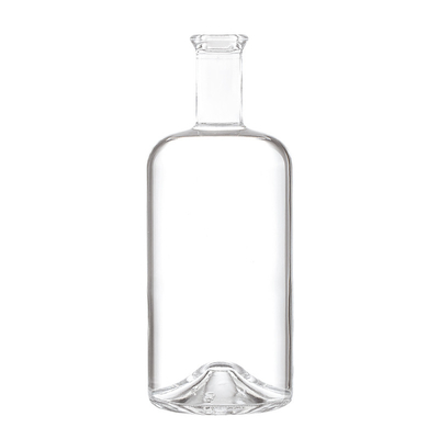 위스키 테킬라 샴페인 럼 보드카를 위한 크리스탈 화이트 750ml 슈퍼 플린트 유리 병
