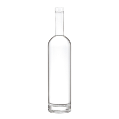 위스키 테킬라 샴페인 럼 보드카를 위한 크리스탈 화이트 750ml 슈퍼 플린트 유리 병