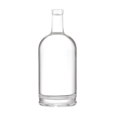 위스키 테킬라 샴페인 럼 보드카를 위한 크리스탈 화이트 750ml 슈퍼 플린트 유리 병
