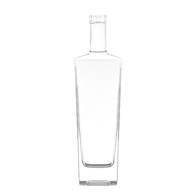 위스키 테킬라 샴페인 럼 보드카를 위한 크리스탈 화이트 750ml 슈퍼 플린트 유리 병