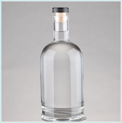 맑은 비어 뜨거운 스탬핑 슈퍼 플린트 유리 술 병 코크 75cl 용량 750ml