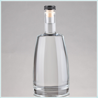 맑은 비어 뜨거운 스탬핑 슈퍼 플린트 유리 술 병 코크 75cl 용량 750ml