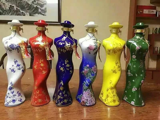사용자 지정 로고 용납 750ml 여성 모양의 보드카 병