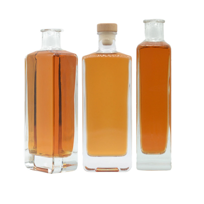 투명 또는 사용자 지정 유리 브랜디 병 조각 디자인 750ml 술 / 와인 디칸터