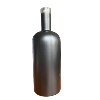 매트 블랙 리코어 진 보드카 브랜디 유리 와인 병 500ml 750ml 700ml
