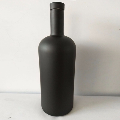 매트 블랙 리코어 진 보드카 브랜디 유리 와인 병 500ml 750ml 700ml
