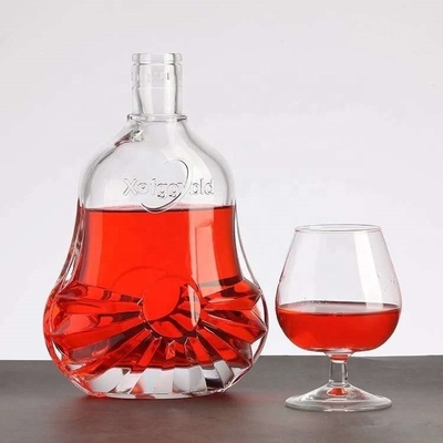 투명한 멋진 독특한 모양의 와인 유리 병 750ml 캡과 함께 SGS 인증