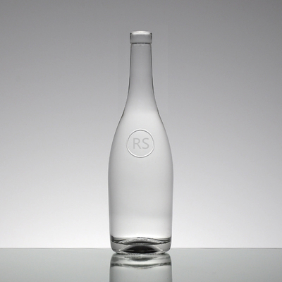 로고 인쇄 0.5L 나비 모양 유리 병에 크리스탈 화이트 알코올을 사용자 정의 할 수 있습니다