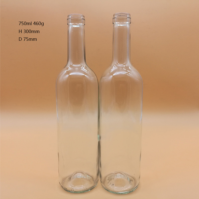 슈퍼 플린트 유리 목걸이 재료 750ml 음료용 맞춤형 유리 보드카 병