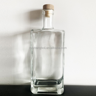 블루 블랙 레이블 위스키 주스 소스 오일 테킬라 알코올 둥근 유리 병 용량 375ml/700ml/750ml